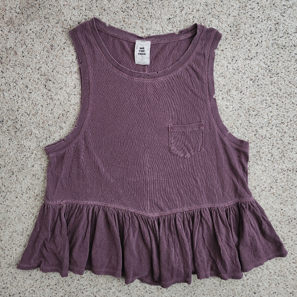 We The Free Ruffle Hem Top